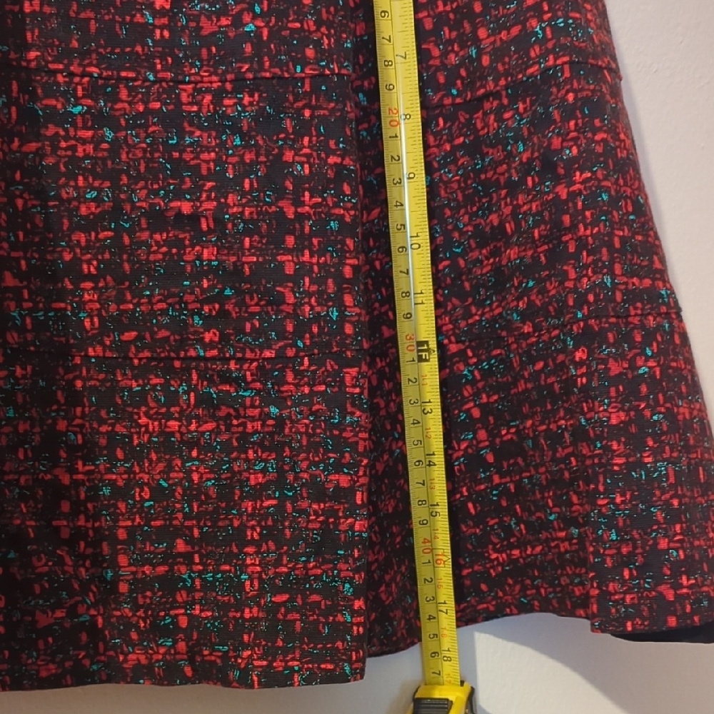 Nanette Lepore Red and Black Skirt Size 4 - Picture 2 of 5